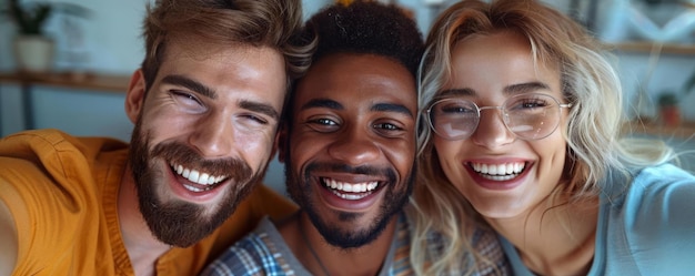 A family laughing together