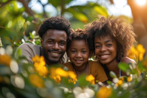 A family likes spending time outside together Generative Ai