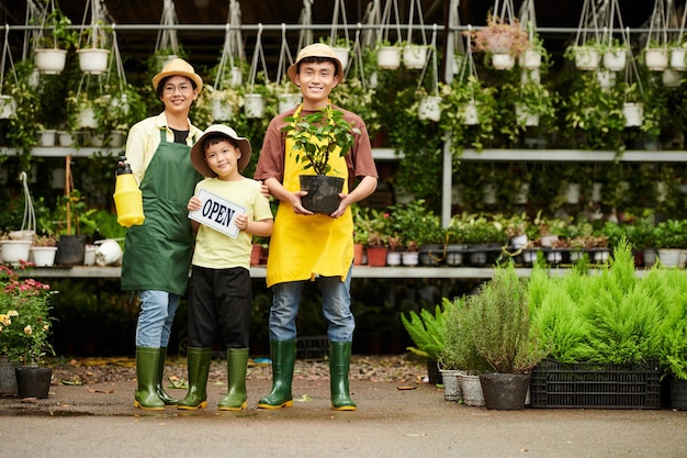 Family Opening Flower Nursery