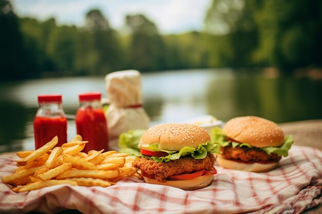 Family Picnic with Delicious Picnic Foods