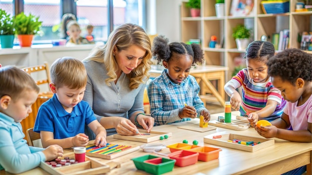 a family playing with children in a play room