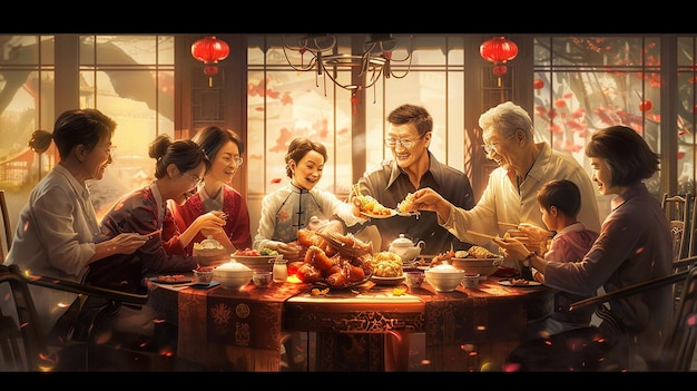 Family Reunion During Chinese New Year