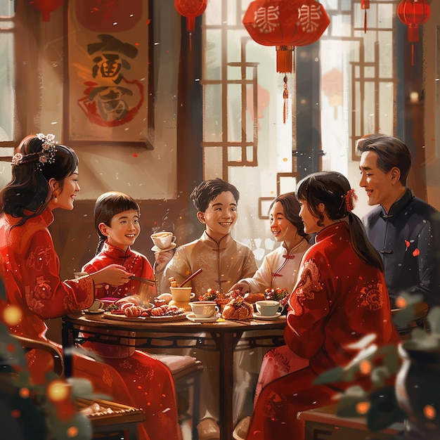 Family Reunion During Chinese New Year