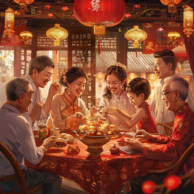 Family Reunion During Chinese New Year