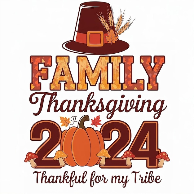 a family of thanksgiving is shown on a white background