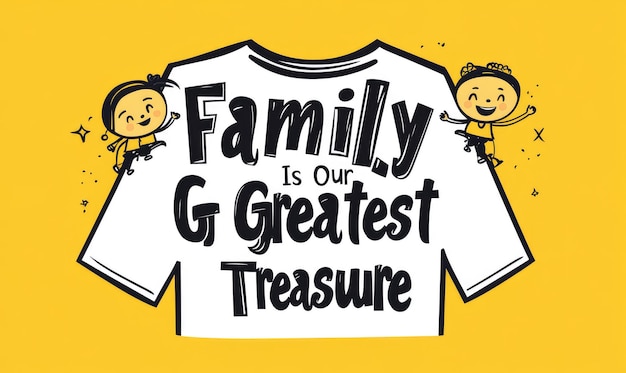 family themed tshirts in black and white with motivational quotes on a plain background