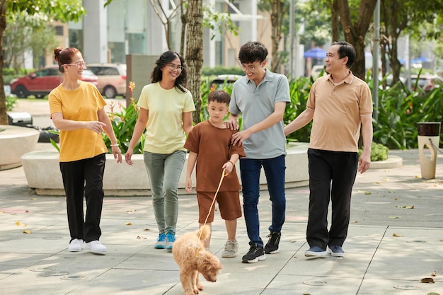 Family Walking in Park