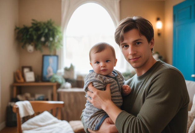 a family with a baby and a baby