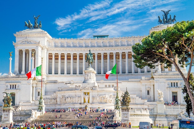 Famous "Altare della Patria" il Vittoriano  in Rome, Italy