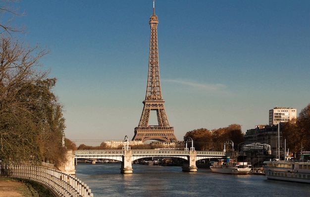 The famous Eiffel tower Paris France