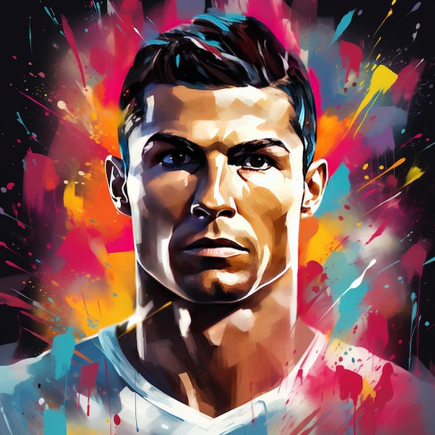 Famous footballer vector illustration