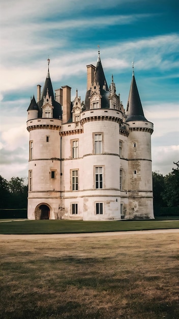 Famous french castles Impressive medieval Pierrefonds chateau France Oise region