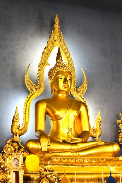 The famous Golden Buddha image in Wat Benchamabophit, Thailand