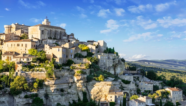 Photo famous gordes medieval village in southern france