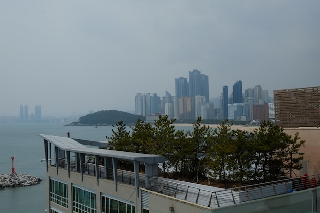 Famous haeundae beach in busan south korea