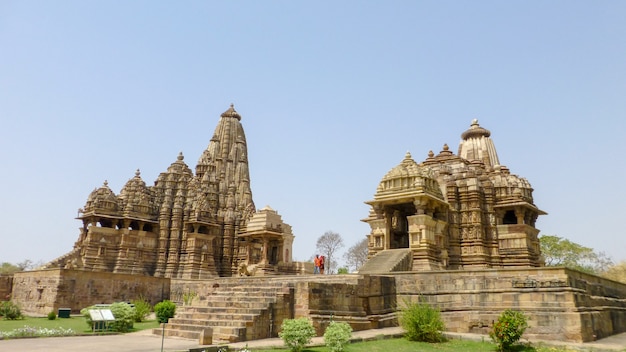 Famous indian Madhya Pradesh tourist landmark - Kandariya Mahadev Temple, Khajuraho, India.