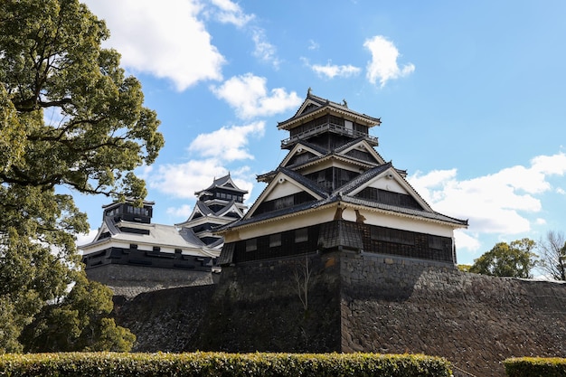 Famous Landscape of Kumamoto Castle in Northern Kyushu Japan