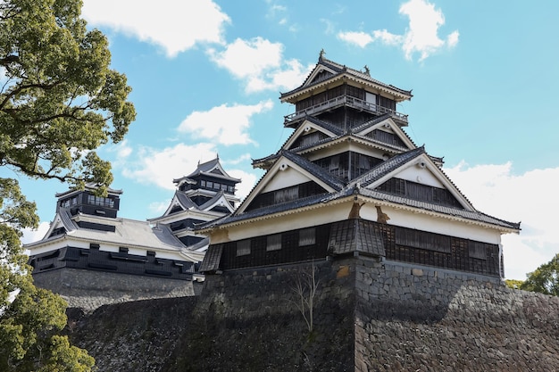 Famous Landscape of Kumamoto Castle in Northern Kyushu Japan