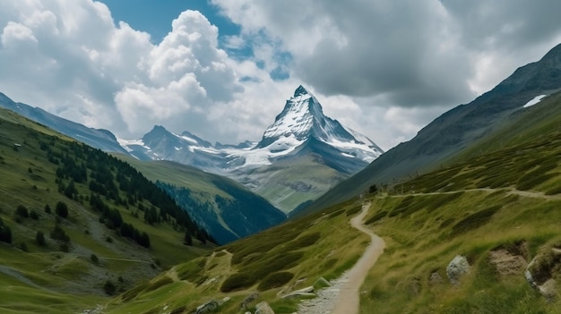 The famous mountain matterhorn peak nature mountains