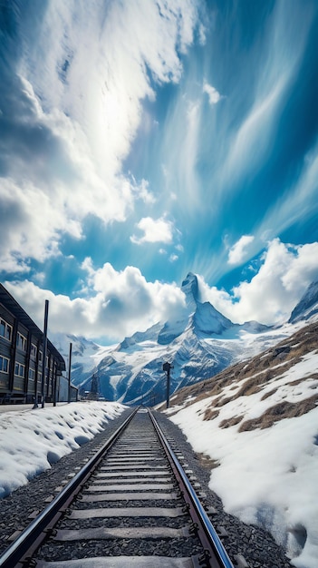 The famous mountain matterhorn peak nature mountains