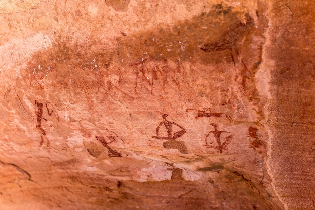 The famous prehistoric rock engravings at Twyfelfontein, Namibia, Africa.