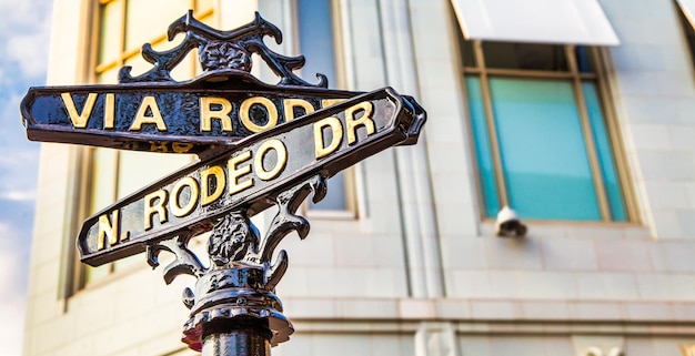 The famous Rodeo Drive in Los Angeles California Street for shopping and fashion