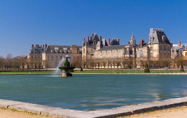 The famous Royal Fontainebleau castle France