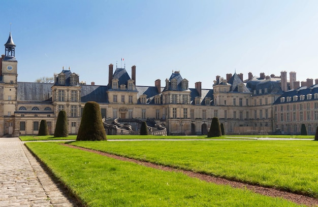 The famous Royal Fontainebleau castle France