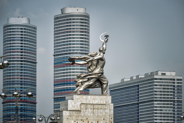 Famous soviet monument Worker and Collective Farmer in Moscow