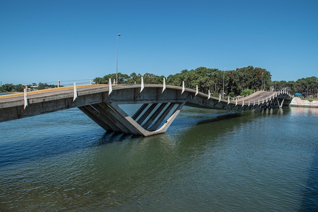 Famous wavy bridge in Maldonado Uruguay