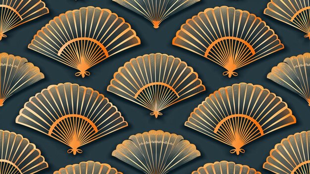 Photo fan pattern wallpaper