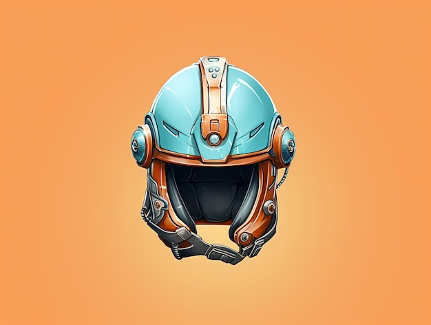 Fancy helmet in blank background