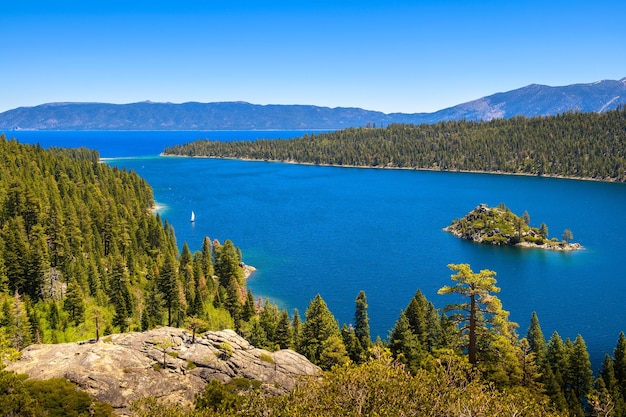 Fannette island and the emerald bay of lake tahoe california