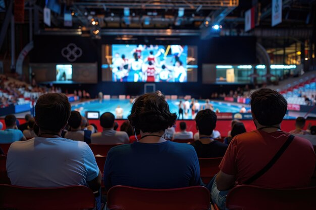 Fans attending a viewing party for a sports event