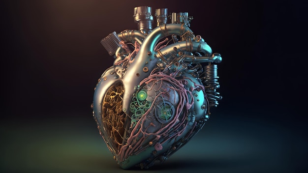 Fantastic bionic heart concept neural network generated art