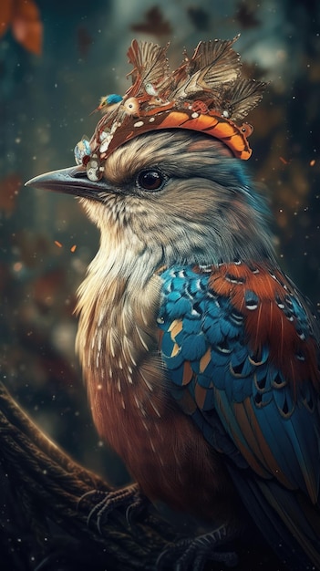 Fantastic bird in a fairytale style generative ai