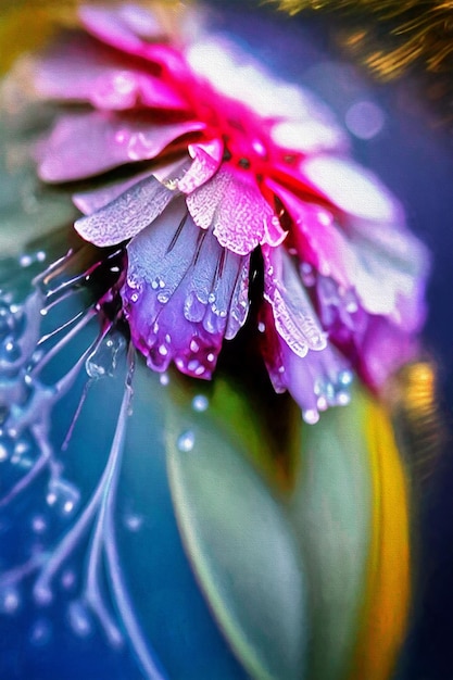 Fantastic flower macro with bokeh Illustration