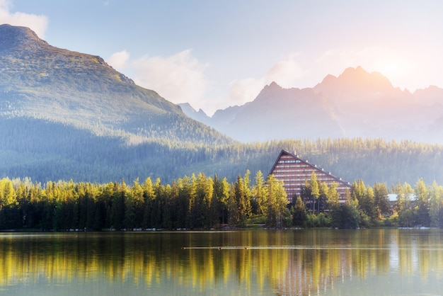 Fantastic Shtrbske Pleso High Tatras. Slovakia, Europe.