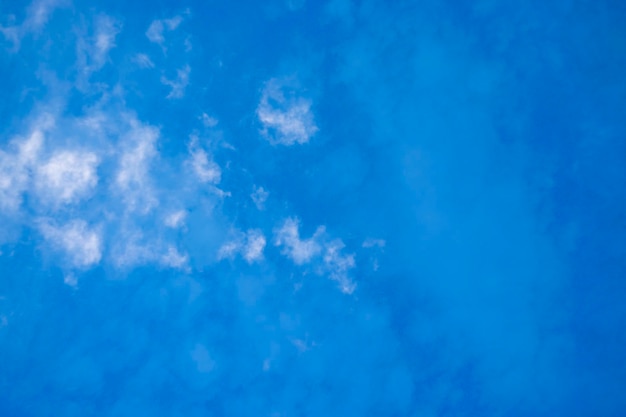 Fantastic soft white clouds against blue sky background