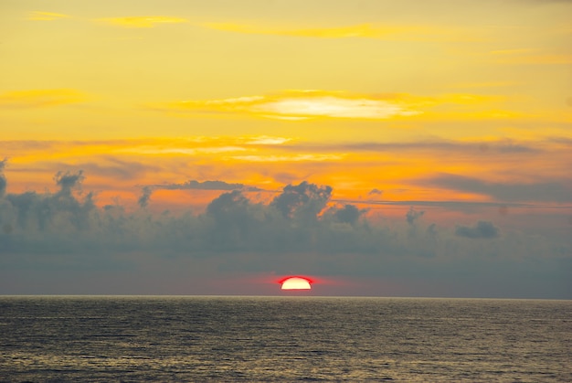 Fantastic sunset over the sea