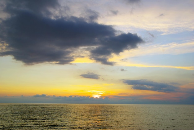 Fantastic sunset over the sea