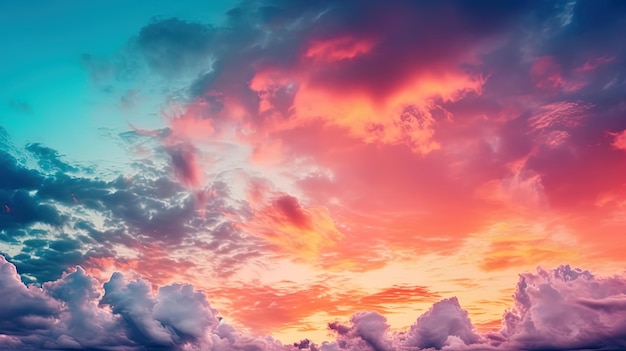 Fantastic view Beautiful sunset sky twilight times sky and clouds in dramatic background