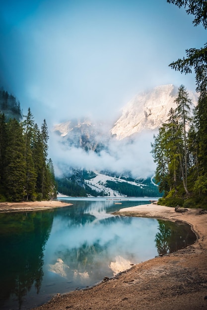 A fantastic view on the braies lake