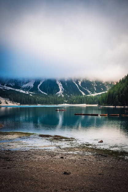 A fantastic view on the braies lake