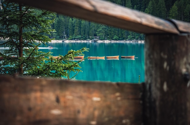 A fantastic view on the braies lake