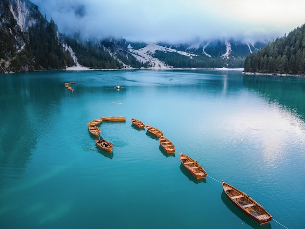 A fantastic view on the braies lake