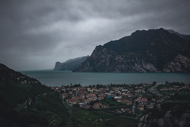 Fantastic view on a dramatic garda lake