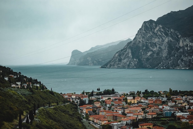 Fantastic view on garda lake near brescia