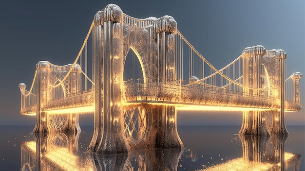 A fantastical and whimsy cable bridge