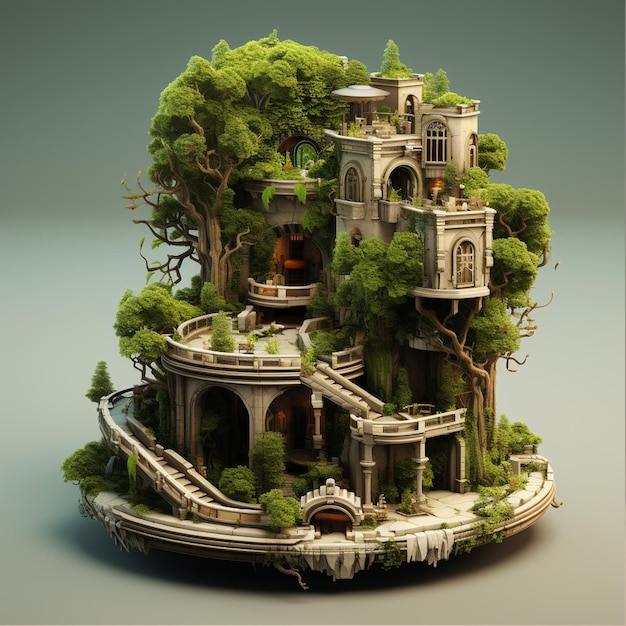 fantasy 3d house